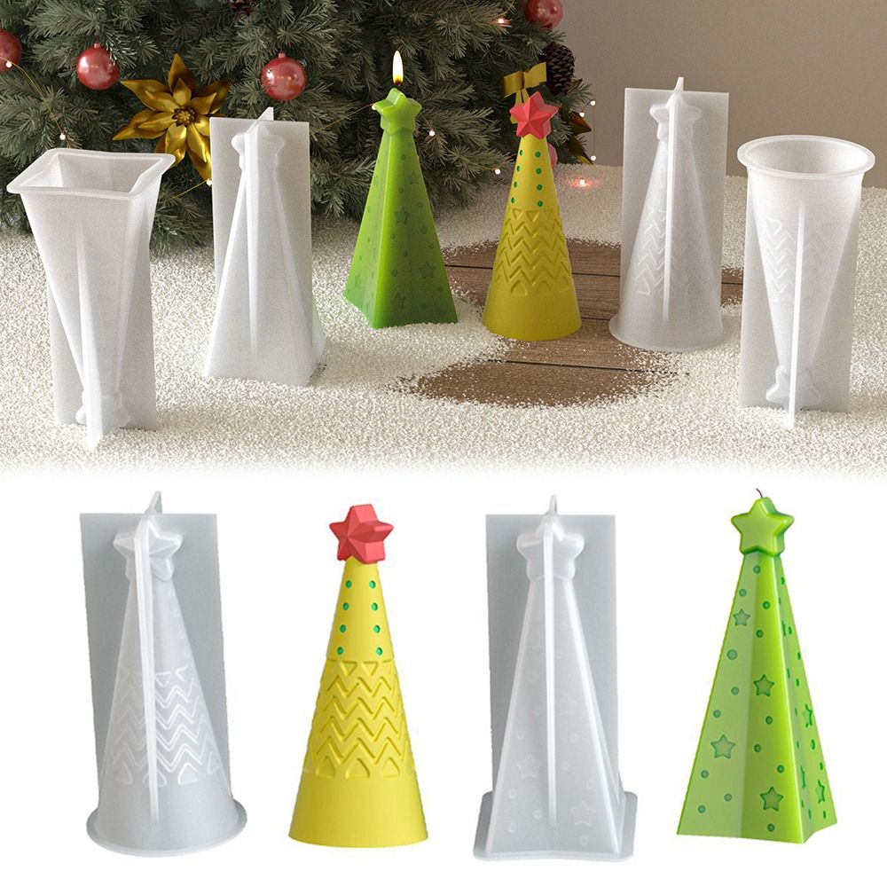 Candle Making Kit Xmas - Nouveau Silicone cône de noël bougie