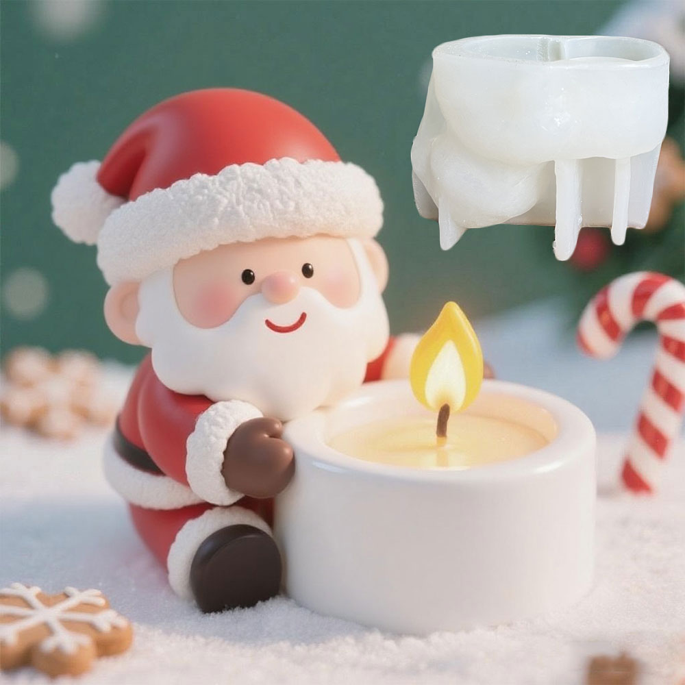 Xmas Candle Making - Bricolage père noël chandelier Silicone moule