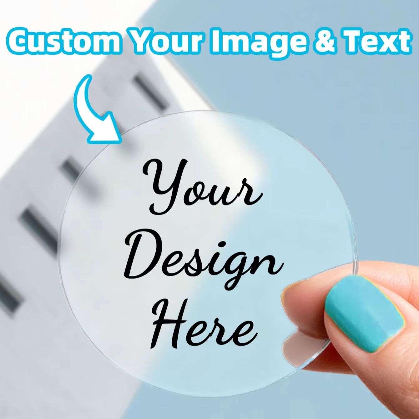 Label Sticker Round - Autocollants ronds imperméables personnalisés avec texte