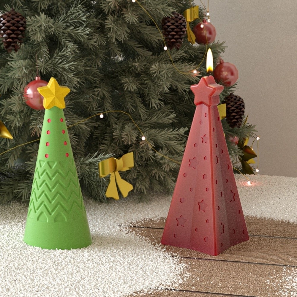 Candle Making Kit Xmas - Nouveau Silicone cône de noël bougie