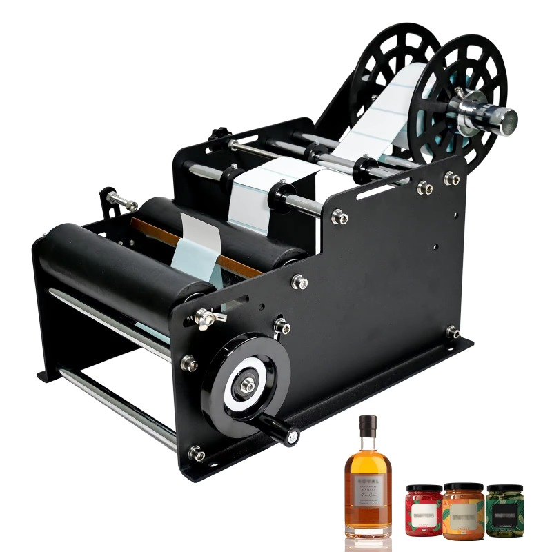 Label Sticker Round - Machine d'étiquetage manuelle pour bouteilles rondes,