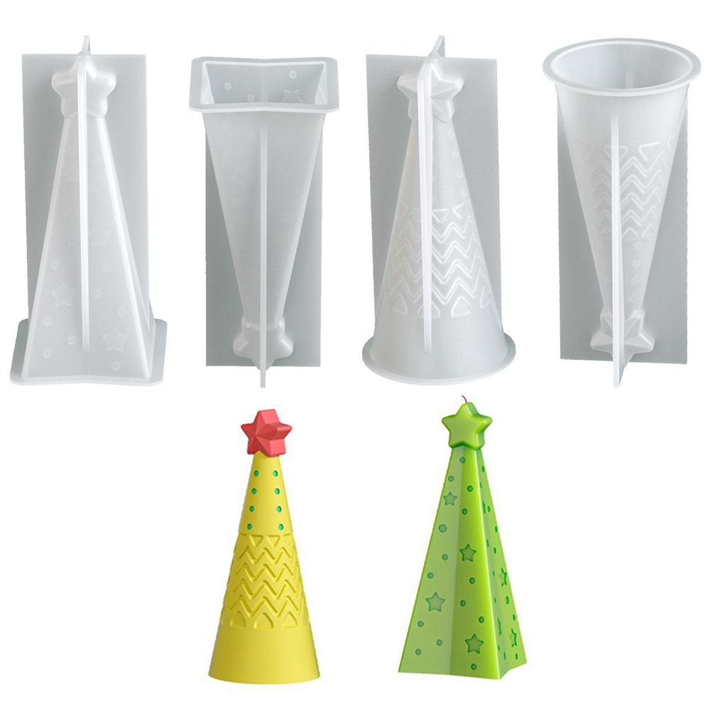 Candle Making Kit Xmas - Nouveau Silicone cône de noël bougie
