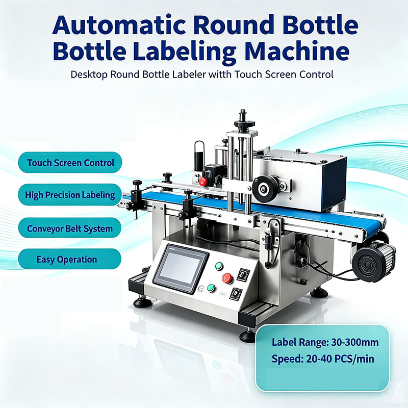 Label Sticker Round - Machine d'étiquetage de bouteilles en plastique