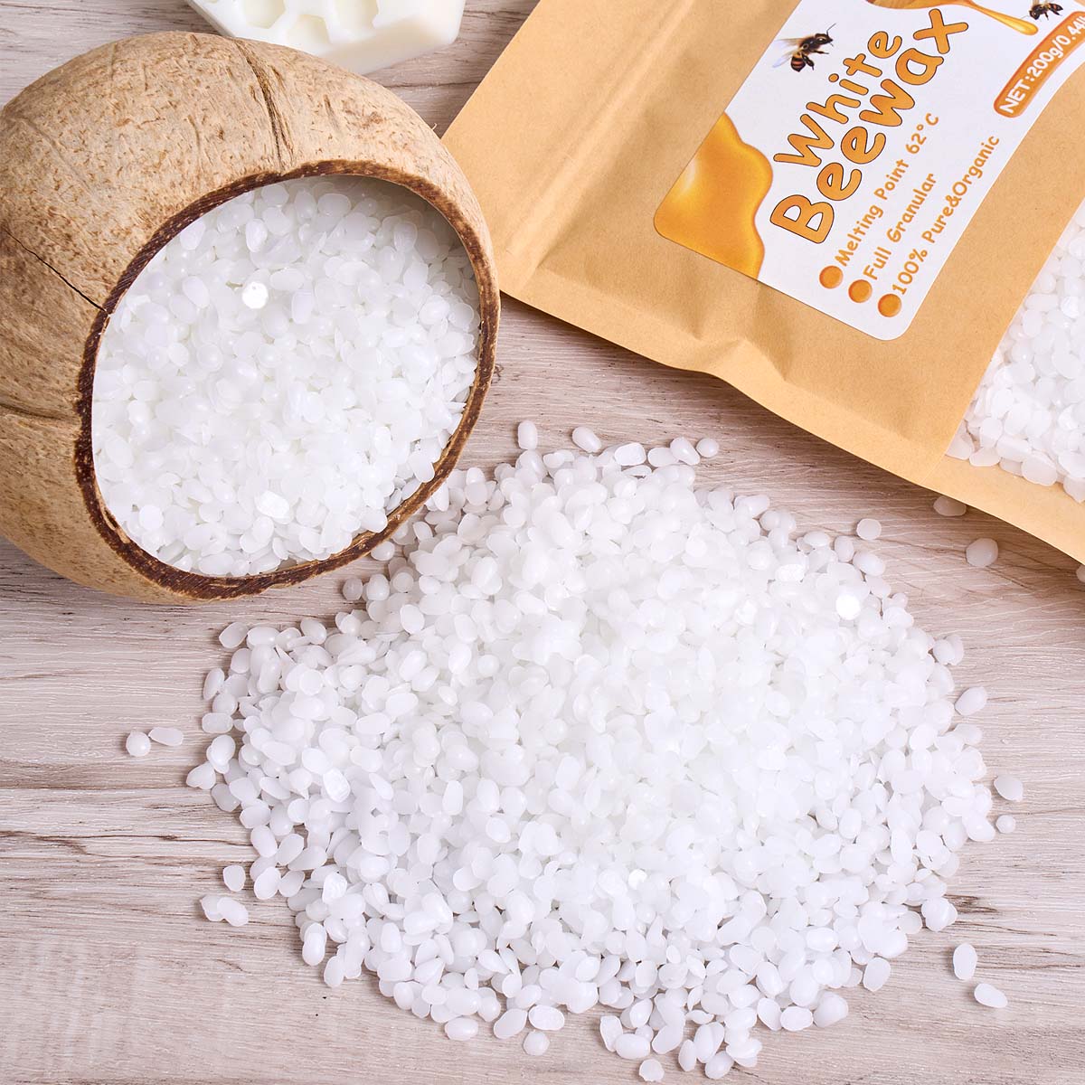 Cire d'abeille blanche 1000g,  - Candle Making Los Angeles avis et prix