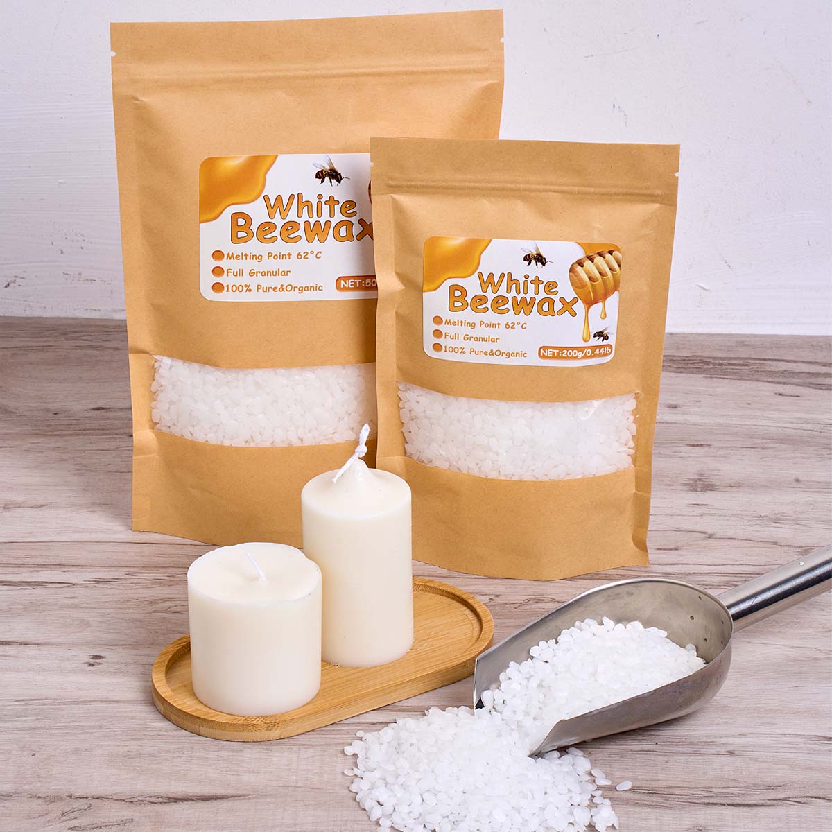 Cire d'abeille blanche 1000g,  - Candle Making Los Angeles avis et prix