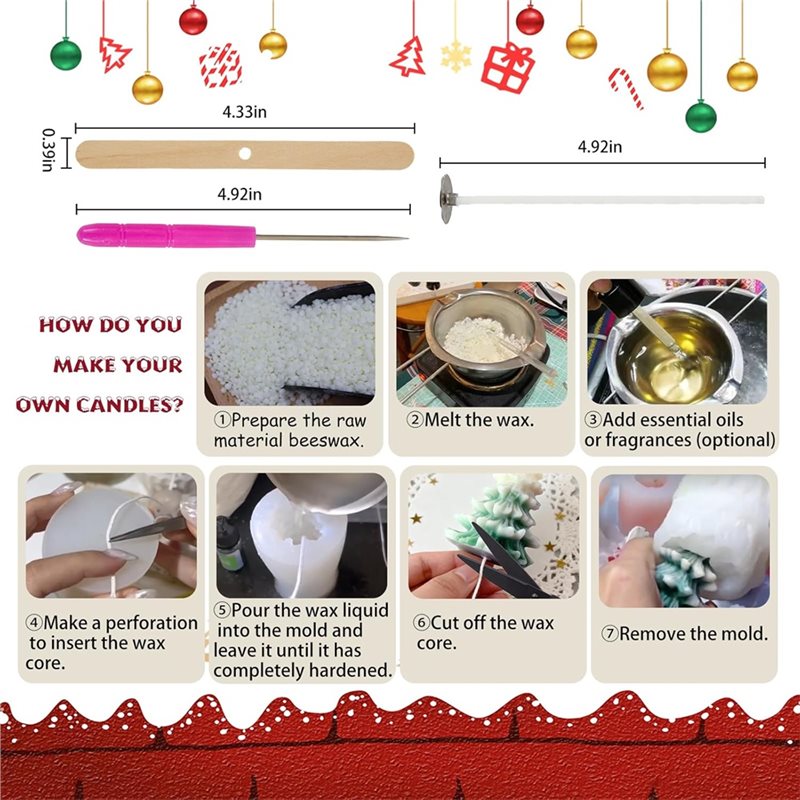 Moules de noël en Silicone, cô - Xmas Candle Making avis et prix