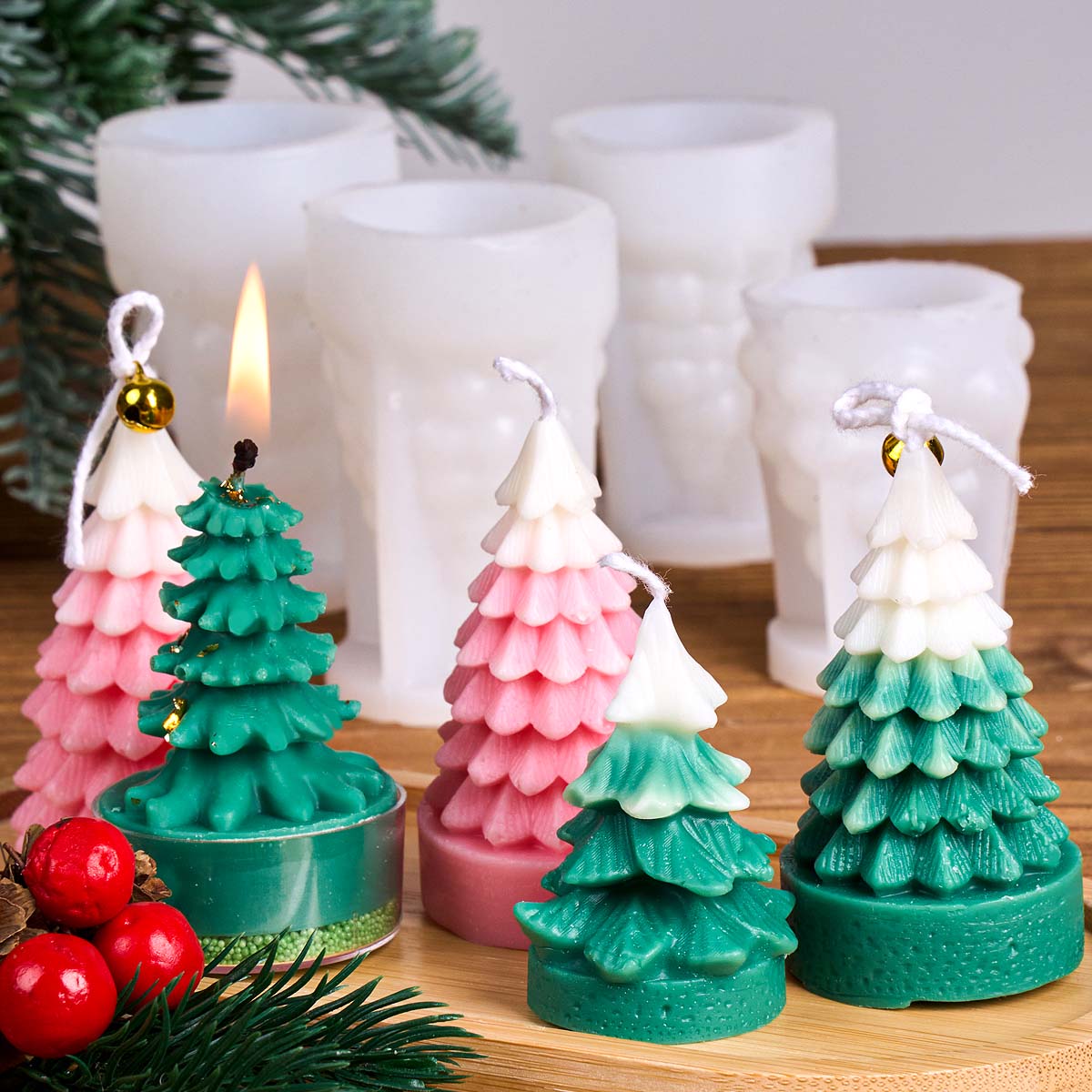 Moule en silicone 3D pour boug - Xmas Candle Making avis et prix